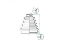 Joint-soufflet, arbre de commande SPIDAN 190965 pour BMW 8 (E31) 4 1993-1996
