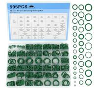 Joint Torique Caoutchouc de Climatisation Véhicule: 595 Pièces Joint Plomberie Assortiment Vert NBR, 36 Tailles Joints Toriques Ø 3-22mm, pour Climatisation Plomberie Robinet Véhicules