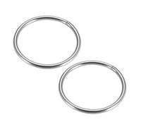 Joint torique en acier inoxydable, Anneaux toriques soudés en acier inoxydable, argent, diamètre intérieur 40-100mm, épaisseur 3-8mm, paquet de 2(60x4mm)