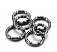 Joint torique en caoutchouc, Mousqueton à ressort ovale en acier inoxydable, lot de 5 pièces, 25-40mm, multicolore(Gunblack,25mm 5pcs)