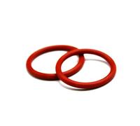 Joint torique en caoutchouc VMQ rouge, épaisseur 2,4 mm, joint d'étanchéité, bague en silicone souple, étanche et résistante aux hautes températures,10 pièces