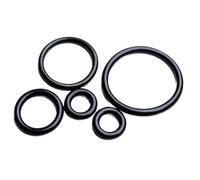 Joint torique en EPDM 125 mm x 121 mm x 2 mm, 125 mm OD, 121 mm ID, 2 mm Largeur, Joints toriques noirs, Paquet de 5