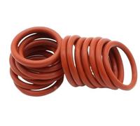 Joint torique en silicone alimentaire rouge, diamètre extérieur 12-210 mm, épaisseur 4-5,7 mm, lot de 5 ou 10, résistance à la chaleur jusqu'à 280 °C.(Cs 5mm,OD 39mm (10PCS))