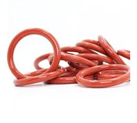 Joint torique en silicone CS3,53 mm, diamètre intérieur 24,99/26,57/28,17/29,74/31,34/32,92 x 3, lot de 50, joint VMQ, caoutchouc blanc et rouge(ID24.99x3.53mm-Red)