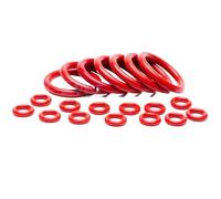 Joint torique en Silicone rouge CS 3.5mm OD 10mm ~ 320mm, rondelle de joint torique en Silicone, bague d'étanchéité de qualité alimentaire, étanche et isolée(OD 107mm (10Pcs))