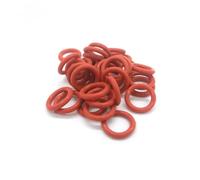 Joint torique en silicone rouge, épaisseur 4 mm, diamètre extérieur 15-80 mm, for applications industrielles et CVC(50pcs,OD 20mm ID 12mm)
