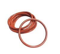 Joint torique en Silicone rouge, épaisseur OD5mm-90mm CS2mm 2.4mm, joints de rondelle étanches et résistants à la chaleur, 10 pièces(OD 22mm)