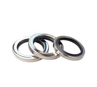 Joint torique industriel, Joint d'huile en acier inoxydable PTFE, bague d'étanchéité haute température à Double lèvre, ID 17-100mm OD 30-130mm H7-12mm, compresseur de gaz, 1 pièce(40x56x12)