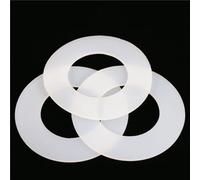 Joint torique plat en caoutchouc de silicone blanc, 10 pièces, 3 mm d'épaisseur, for brides d'étanchéité, for applications DN15-400(10x18x3mm)