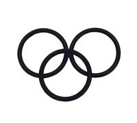 Joint torique rond en caoutchouc fluoroélastomère FKM noir, diamètre du fil : 5.7 mm, diamètre intérieur : 43.6 mm, 5 pièces