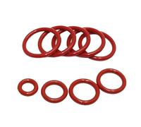 Joint torique VMQ, 5mmx52mmx62mm, joint torique en caoutchouc rouge, 10 pièces