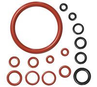 Joint Toriques à Café - 15 Pcs Joints d'Étanchéité pour Saeco Royal Black Pack Pro Coffee Machines, Noir et Rouge (6+9), Compatible avec Cafetière Ealing Ring, Valve Vapeur, Groupe Infusion, Débit