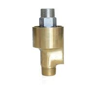 Joint Tournant, Raccord Rotatif en Laiton, Joint rotatif pivotant en laiton HS-G10/HS-G15-6/HS-G20-8/HS-G25-10, joint pivotant hydraulique à double canal(Right Rotation,HSG156)