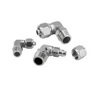 Joint trachéal universel à angle droit en acier inoxydable 304, série de filetage Pl-01/8-02, joint coudé pivotant à torsion rapide(6-03)