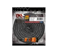 Pyro Feu - Joint rond en fibre de verre Noir Ø12 mm 2,5 m - Résiste 500°C - Tube colle 17 ml