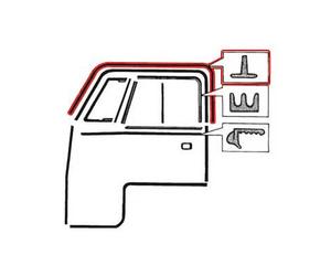 Joints de haut de portes pour VOLKSWAGEN Combi Split Brazil (1957-1975) - 2 pièces