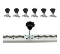 Joints de rail d'aviation, lot de 6 connecteurs à vis M8 x 45 mm, acier galvanisé résistant à la corrosion et à la rouille, pour remorques et petits camions