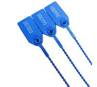 Joints de sécurité en plastique de 23,4 cm - Étiquettes de sécurité à verrouillage automatique - Crampons de signalisation - Lot de 100 pièces - Bleu marine