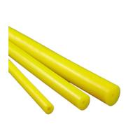 Joints De Tige Creuse En Polyuréthane Jaune, Amortisseur Barre Tuyau Plastique PU Avec Diamètre Extérieur 20~45mm, Ouverture Trou Intérieur 8mm