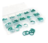 Joints d'étanchéité en caoutchouc, Assortiment de joints toriques VMQ NBR FKM, paquet 3000 multicolores for voiture(150Pcs FKM Green)
