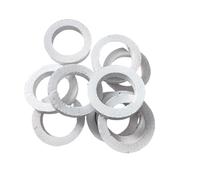 Joints d'étanchéité tressés en fibre, joints de ramie imprégnée PTFE - 10 pièces, résistants à l'usure for pompes et vannes(OD80*ID60*10mmT)