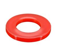Joints en nylon Rondelle en plastique, entretoise ronde et plate Rouge Bleu Blanc Noir Jaune Épaisseur 1 à 3 mm(Red,M10x20x2.0mm(50Pcs))