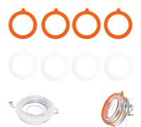 Joints en Silicone pour Bocaux,Lot de 8 Anneaux Réutilisables Étanches,Joints de Rechange Hermétiques pour Conserves et Couvercles à Pince