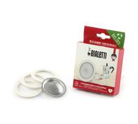 Joints Et Filtre Pour Cafetière Moka BIALETTI Originale 1 Tasse, Blanc 4 Pièces