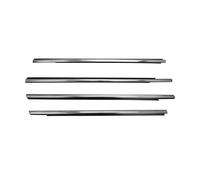 Joints fenêtres Automobiles 4 Pièces pour Peugeot 301 2013-2017 pour Citroen pour Elysee 2014-2016 Joint D'étanchéité Vitre Garniture Moulage Joint Extérieur Porte Latérale Bande D'étanchéité(Chrome)