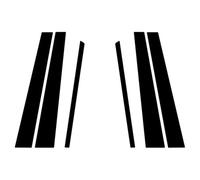 Joints Fenêtres Voiture Pour CR-V 2002 2003 2004 2005 2006 6Pcs Brillant Noir Montant Garniture De Porte Fenêtre Autocollant Décoration Couverture