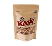 RAW Filtres pré-roulés Authentic Pre-Rolled Tips – Carton naturel non blanchi – Lot 3 x 200