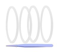 Joints Toriques pour Tasse, Bague de Remplacement 16 à 20 Oz | Silicone Blanc, Effet D’étanchéité Renforcé, Retrait et Pose Faciles, avec Pince pour Couvercle