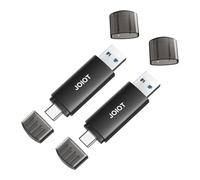 JOIOT Clé USB C 3.0, Clef USB 32Go 2 en 1 Type C - Lot de 2 clés Stockage de données Externe pour Huawei Xiaomi Oneplus OTG Android,PC Windows (32GO Noir)