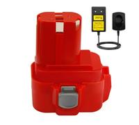 Joiry 9,6 V 3,5 Ah NI-MH Batterie de Rechange avec Chargeur pour Makita PA09 9120 9122 9134 9100 9100A 9101A 9102 6207D 192595-8 192596-6 192638-6 1939777-7 63 8344-4-2