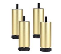 Jois de meubles M8 réglable en doré, en alliage en aluminium canapé de support de support pieds de remplacement pour table basse, meuble de télévision, banc, ensemble de 4 (4/5/6/8/10 pouce)