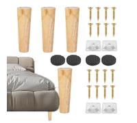 Jois de mobilier en bois - 4pcs Pieds en bois massif Ensemble de pieds, vintage tourné les jambes de remplacement de la broche | Pieds de canapé à vis à vis classiques pour réservoir de canapé-commode