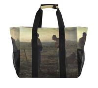 Joitme Angelus Francois Millet Prints Sac fourre-tout pliable Grand sac de courses réutilisable Sac de courses Sac de vacances Simple Amusant Plage Gym Totes Femmes Sacs mignon