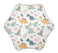 Joitme Parapluie de pluie mignon en forme de dinosaures pastel, parapluie pour enfants de 3 à 8 ans