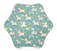 Joitme Parapluie pour enfant motif licornes et arcs-en-ciel, fleurs, vert, protection UV