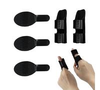JOIYHY Lot de 5 lamelles pour doigts à main, doigt, doigt, doigt, support de protection pour pouce, index moyen, annulaire, tuteur de doigt pour soulager la douleur, blessures sportives(noir)