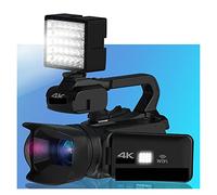 JOJIDE Camescope Numerique, Caméra de Diffusion en Direct 64MP Caméscope numérique 4K Webcam 18X Rotation Écran Tactile Enregistreur vidéo Vlog Zoom 18X(16GB SD Card,with Light)