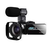 JOJIDE Camescope Numerique, Caméra vidéo 4K caméscope numérique Vlog caméscope caméras 3.0 Pouces écran Tactile Vision Nocturne caméra Microphone Externe(128GB SD Card)