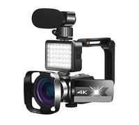 JOJIDE Camescope Numerique, Caméra vidéo 56MP caméscope 4K Vlog for Diffusion en Direct Webcam Vision Nocturne 16X Zoom Photographie enregistreur numérique(128G SD Card,Kit 1-01)