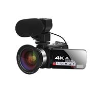 JOJIDE Camescope Numerique, Caméra vidéo numérique Professionnel 4K caméscope Fill Light Vlogging Kit for Le Streaming avec 16X Zoom Photographie(64G SD Card,with Lens MIC)