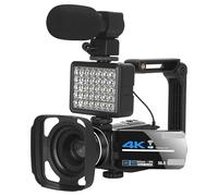 JOJIDE Camescope Numerique, Caméscope 4k Complet caméra vidéo Professionnelle Diffusion en Direct Vision Nocturne 58MP Photographie appareils Photo numériques Enregistrement Vlog(16G SD Card,Kit 2)
