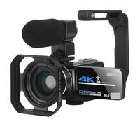 JOJIDE Camescope Numerique, Caméscope 4k Complet caméra vidéo Professionnelle Diffusion en Direct Vision Nocturne 58MP Photographie appareils Photo numériques Enregistrement Vlog(64G SD Card,Kit 1)