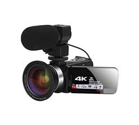 JOJIDE Camescope Numerique, Caméscope numérique Vlog 4K Complet Diffusion en Direct caméras vidéo Professionnelles Webcam Objectif Grand Angle enregistreur de Blog 18X(128G SD Card)