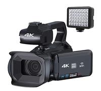 JOJIDE Camescope Numerique, Caméscope Vlog numérique 18X 4K caméra vidéo Professionnelle Flux Webcam Mise Point Automatique 64MP enregistreur de Photographie laps de Temps(32G SD Card,with Light)