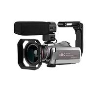 JOJIDE Camescope Numerique, Vlog caméra caméscope 4K Professionnel 64X Zoom numérique IR Vision Nocturne for Le Tournage vidéo de Blogueur(Bundle B)