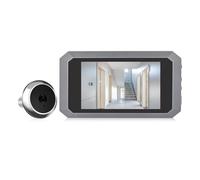 JOJIDE Sonnette Camera, Judas numérique LCD 3,97 Pouces for Porte d'appartement 1080p 120 degrés Couleur Infrarouge(Grijs)
